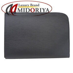 Louis Vuitton Epi Leather Pochette Jour Clutch Bag Black